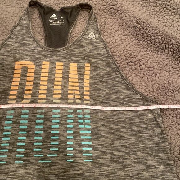 REEBOK Tank Top Size Large Razorback Mech Back Speed Dry - Picture 7 of 9